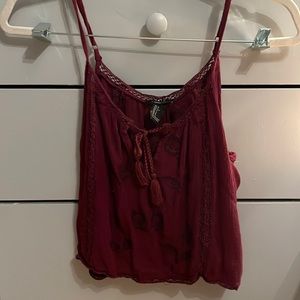 Cropped Blouse Tank Top